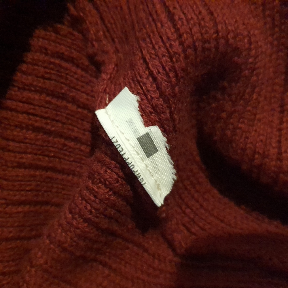 Hollister Womens Large Maroon Red Knit Wrap Sweater - Picture 10 of 11